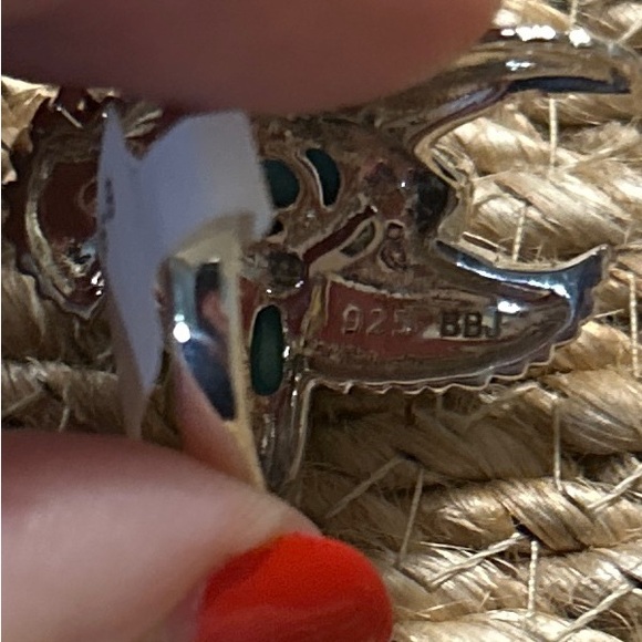 NWT JTV Silver Eagle Turquoise Ring Size 8 - Picture 6 of 6